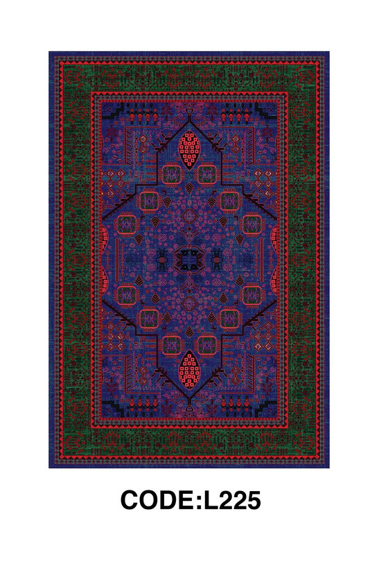 فرشینه سبز قرمز سورمه ای آبی